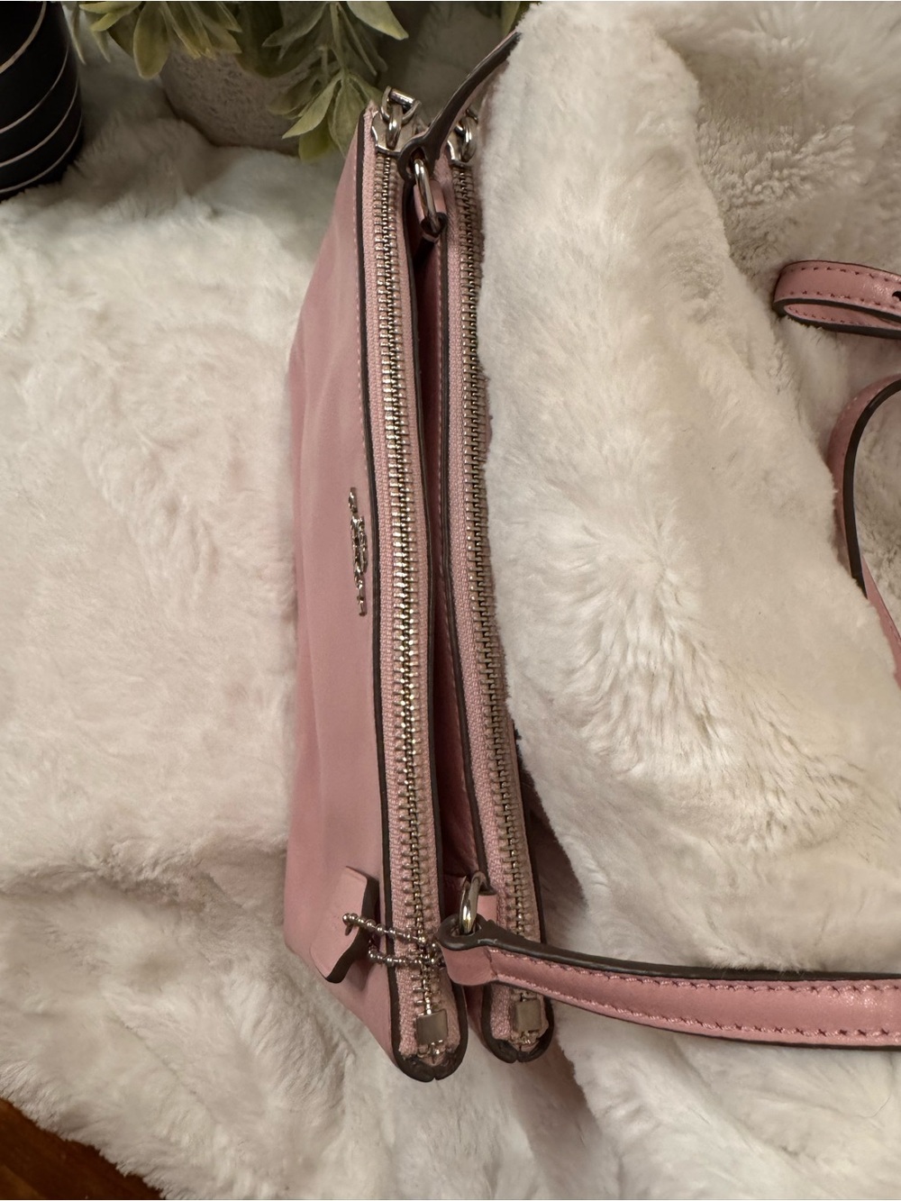 Coach Pink Leather Crossbody with Silver Hardware - Picture 2 of 9